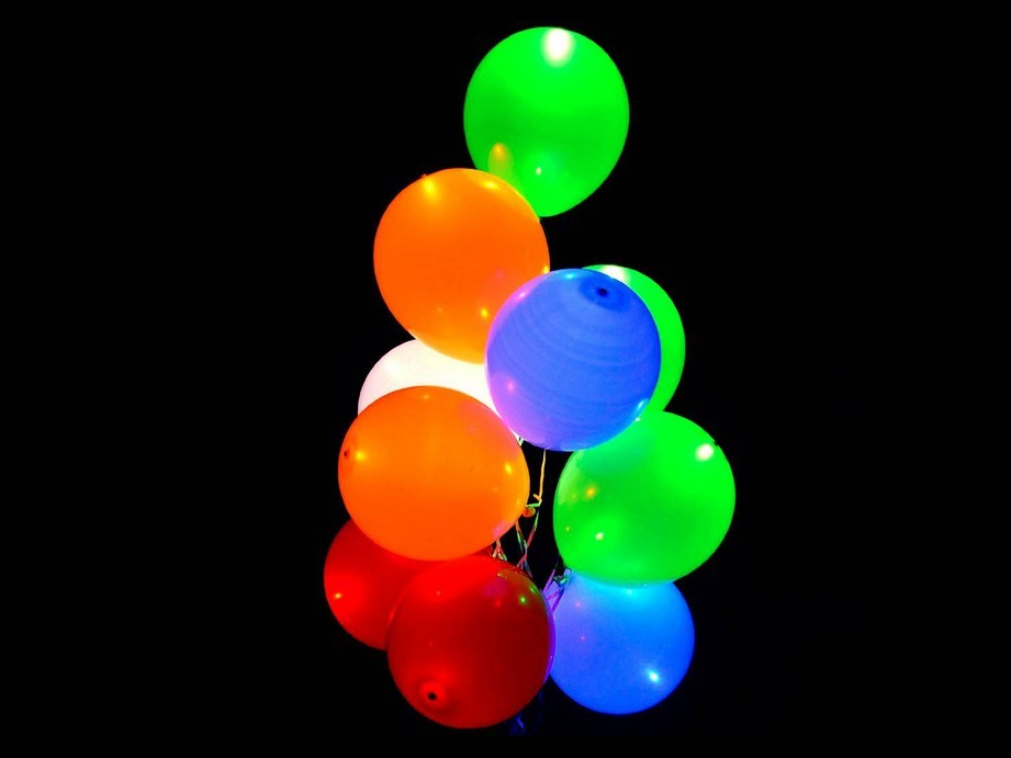 10 Palloncini Luminosi Colorati con luce Led