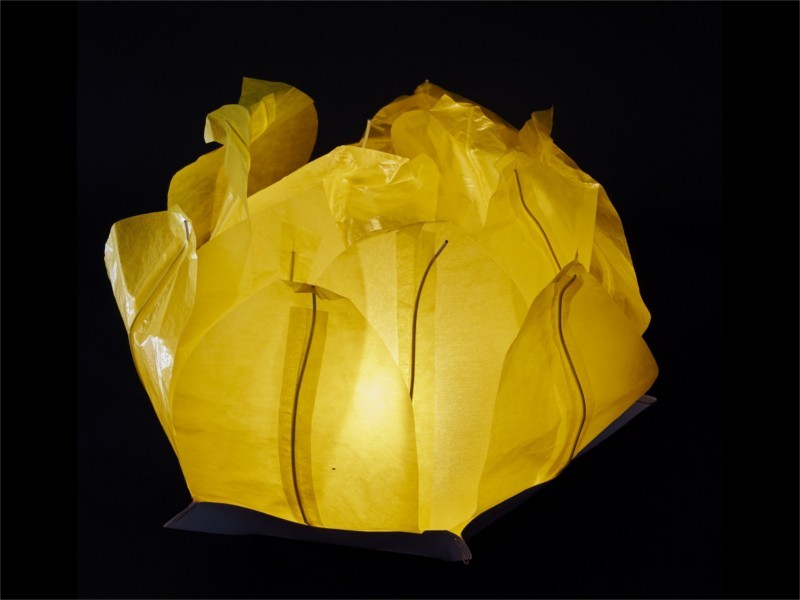 big floating paper water lantern lotus flower shaped, easy to use, for pond or pool but also nice to put on the dining table or lawn, fold the flower, put the candle inside and let it float, changing the candle can be used multiple times, color yellow