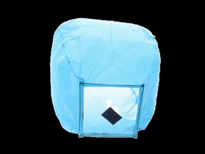 mini blu sky lanterns, high quality, easy to use, all it takes is open them, light them up and within 90 seconds they will fly