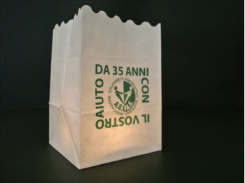 gepersonaliseerde candle bags lichtzakken met logo foto of tekst