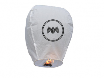 Lanterne volanti luminosi stampati con il loro logo per un evento aziendale