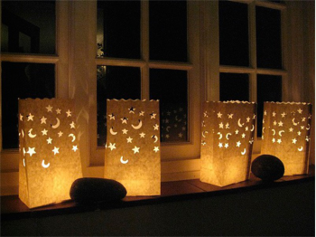 Un paio di idee su che cosa fare i sacchetti portacandele luminosi di carta di riso