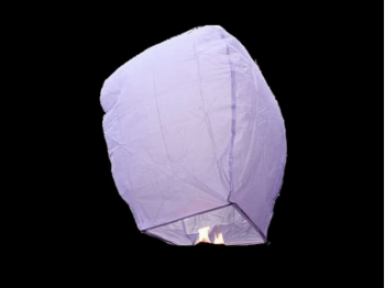 purple mini sky lanterns, high quality, easy to use, all it takes is open them, light them up and within 90 seconds they will fly