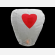 witte wensballonnen met een rood hart in de vorm van een hete luchtballon,  klassiek model, perfect voor een bruiloft of willekeurig ander feest, klaar voor gebruik, brandwerend en biologisch afbreekbaar papier