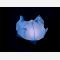 small  floating paper water lantern lotus flower shaped, easy to use, for pond or pool but also nice to put on the dining table or lawn, fold the flower, put the candle inside and let it float, changing the candle can be used multiple times, color blu